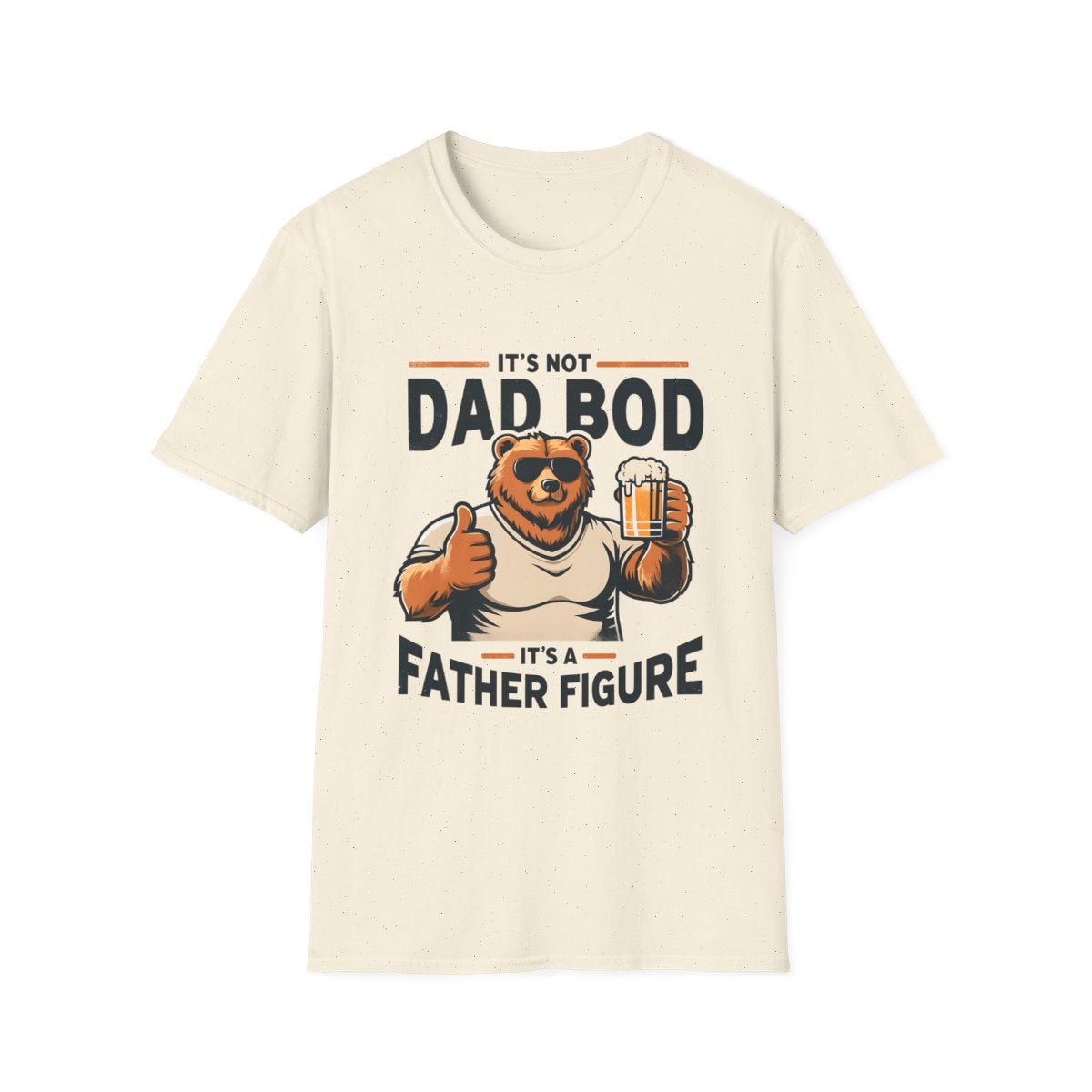 light blue t-shirt with bold father figure graphic print