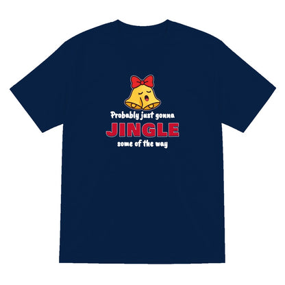 Probably Just Gonna Jingle Some of the Way Christmas Jumper & T-Shirt T-Shirt in Navy