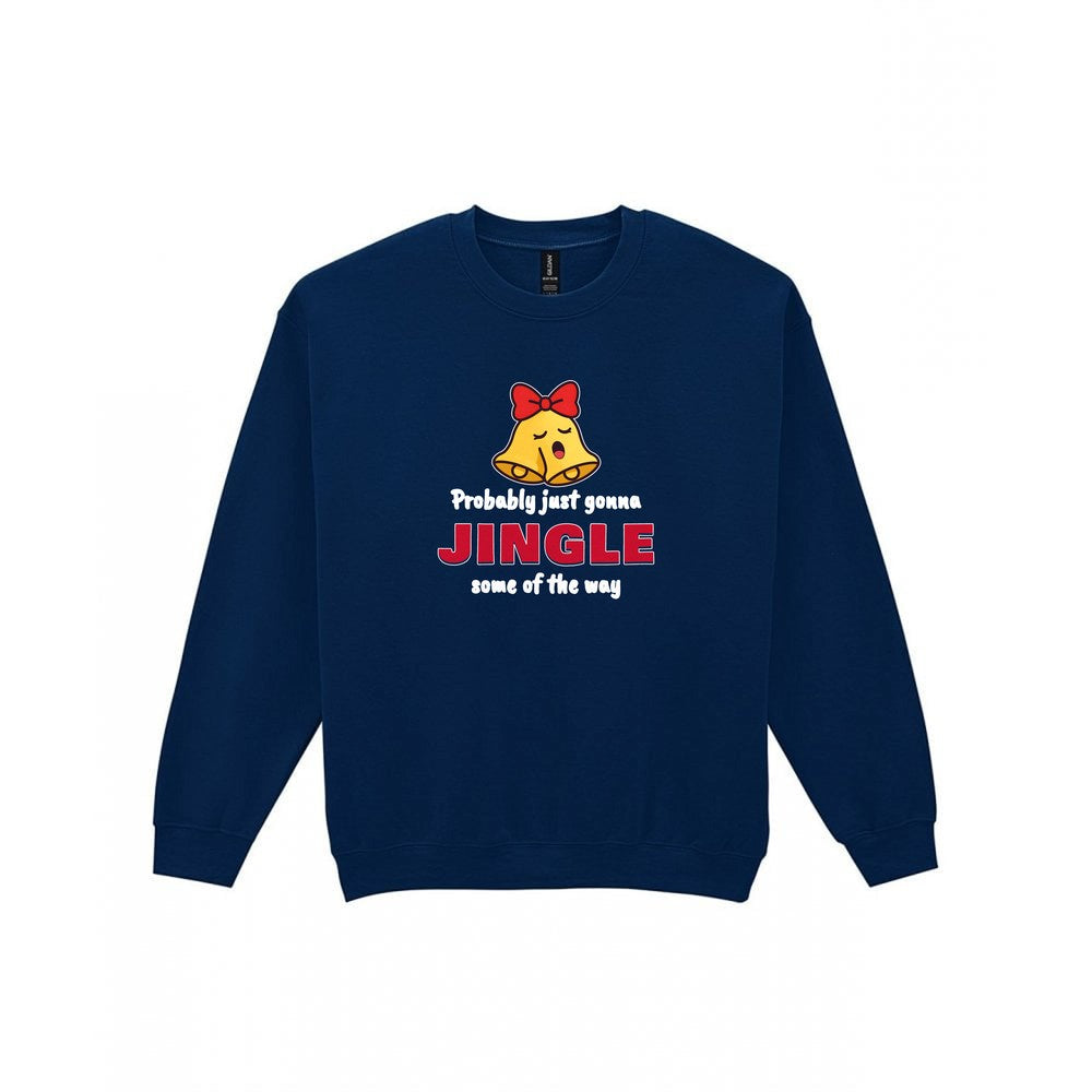 Probably Just Gonna Jingle Some of the Way Christmas Jumper & T-Shirt Sweatshirt in Navy
