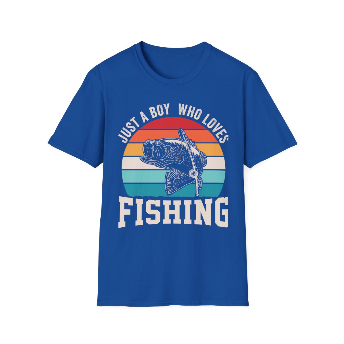 military green t-shirt with fishing passion graphic