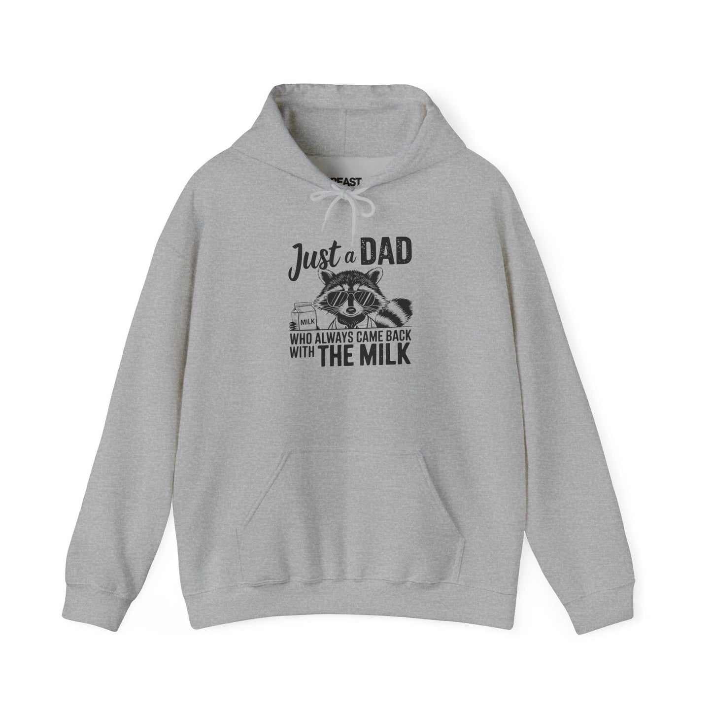 red hoodie with came back with the milk funny dad gift graphic