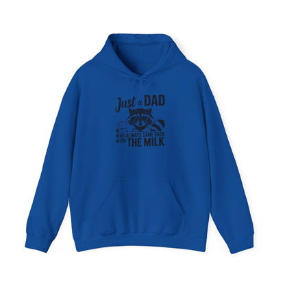 Just a Dad Who Came Back With the Milk Hoodie | Funny Dad Gift | Sizes S-5XL - funny hoodie by Cheeky Business