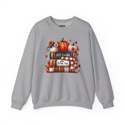 just a girl who loves fall sweatshirt women sport grey sweatshirt gift gift idea