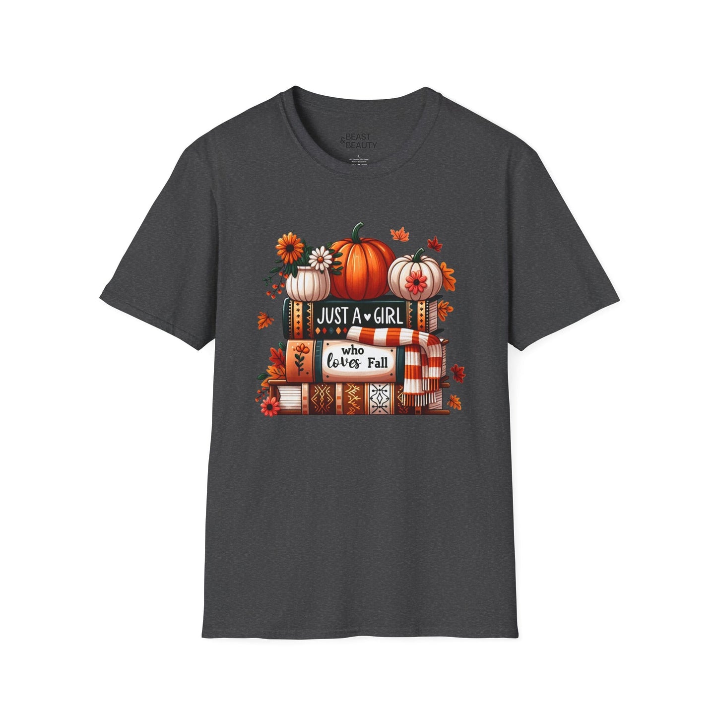 just a girl who loves fall t-shirt dark heather t-shirt gift gift idea