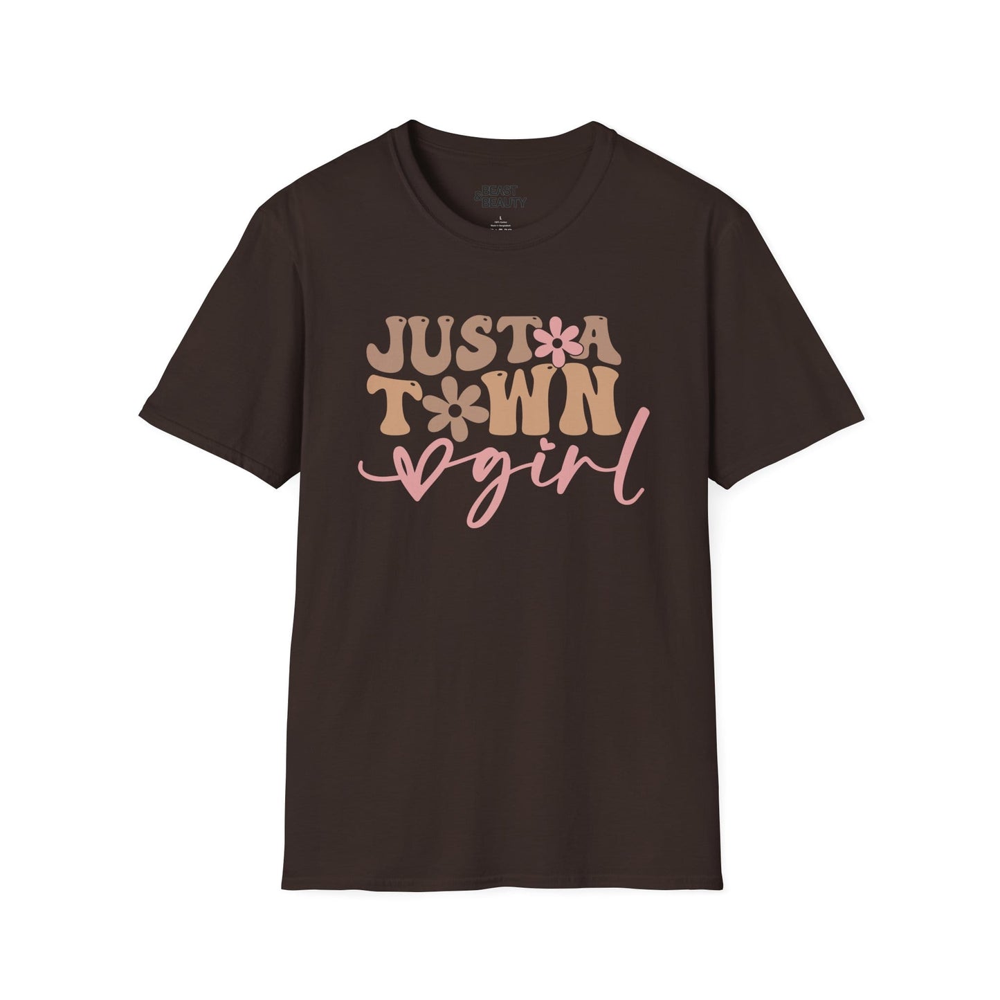 just a town girl t-shirt dark chocolate t-shirt cowgirl gift idea