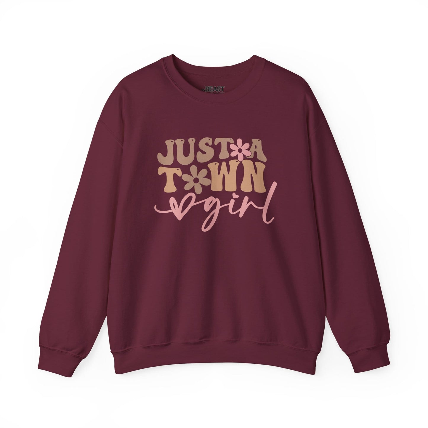 just a town girl western sweatshirt maroon sweatshirt cowgirl gift idea