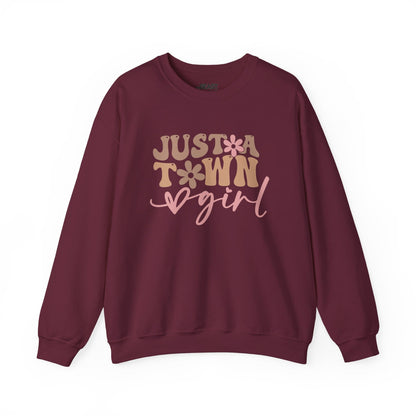 just a town girl western sweatshirt maroon sweatshirt cowgirl gift idea