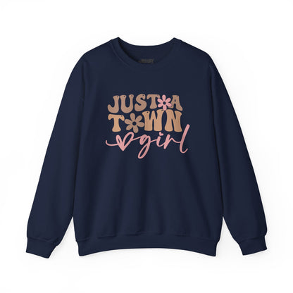 just a town girl western sweatshirt navy sweatshirt cowgirl gift idea
