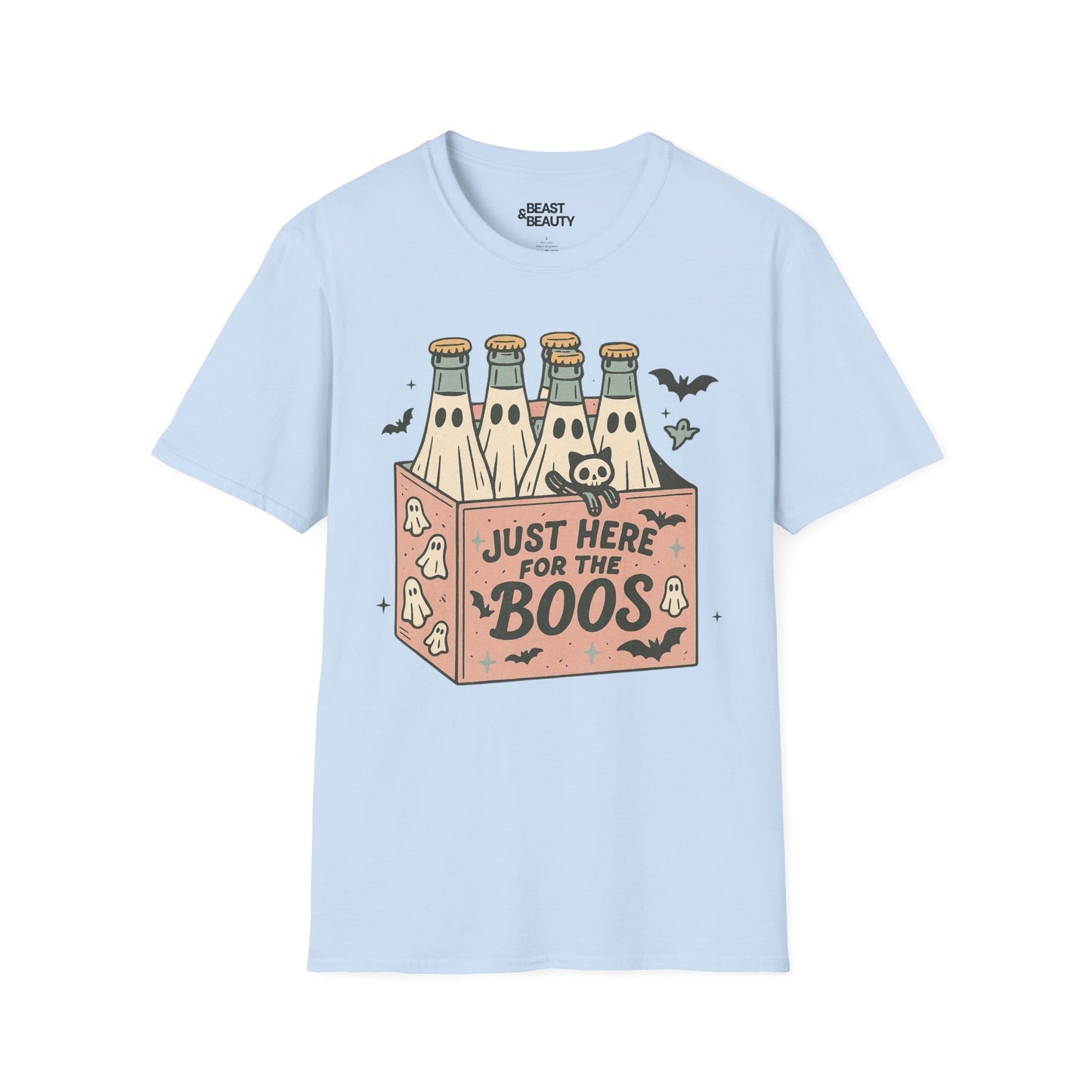 just here for the boos funny halloween t-shirt t-shirt third colour product image