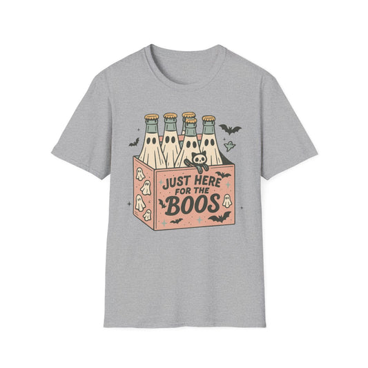 Just Here For The Boos Funny Halloween T-Shirt - funny t-shirt by Cheeky Business