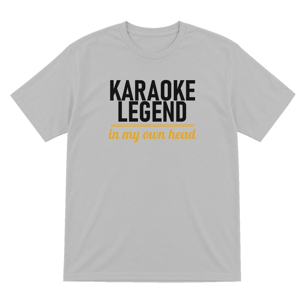 Karaoke Legend In My Own Head Funny T-Shirt & Sweatshirt T-Shirt in Sport Grey