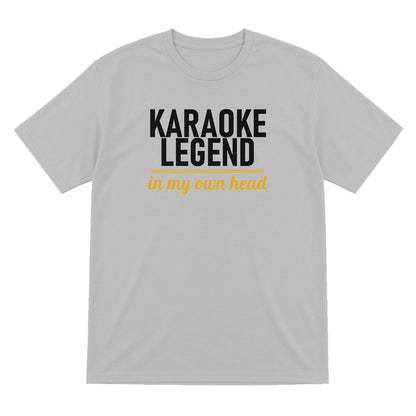 Karaoke Legend In My Own Head Funny T-Shirt & Sweatshirt T-Shirt in Sport Grey