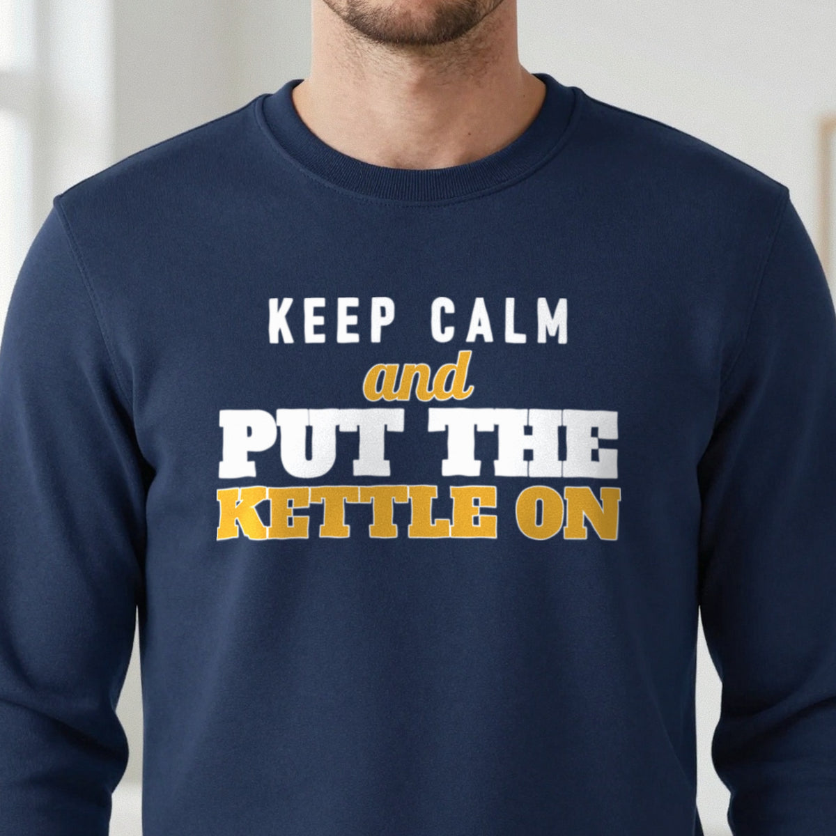 Keep Calm And Put The Kettle On Funny Quote T-Shirt & Sweatshirt in another colour