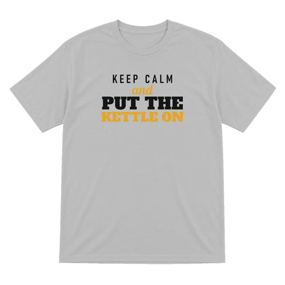 Keep Calm And Put The Kettle On Funny Quote T-Shirt & Sweatshirt T-Shirt in Sport Grey