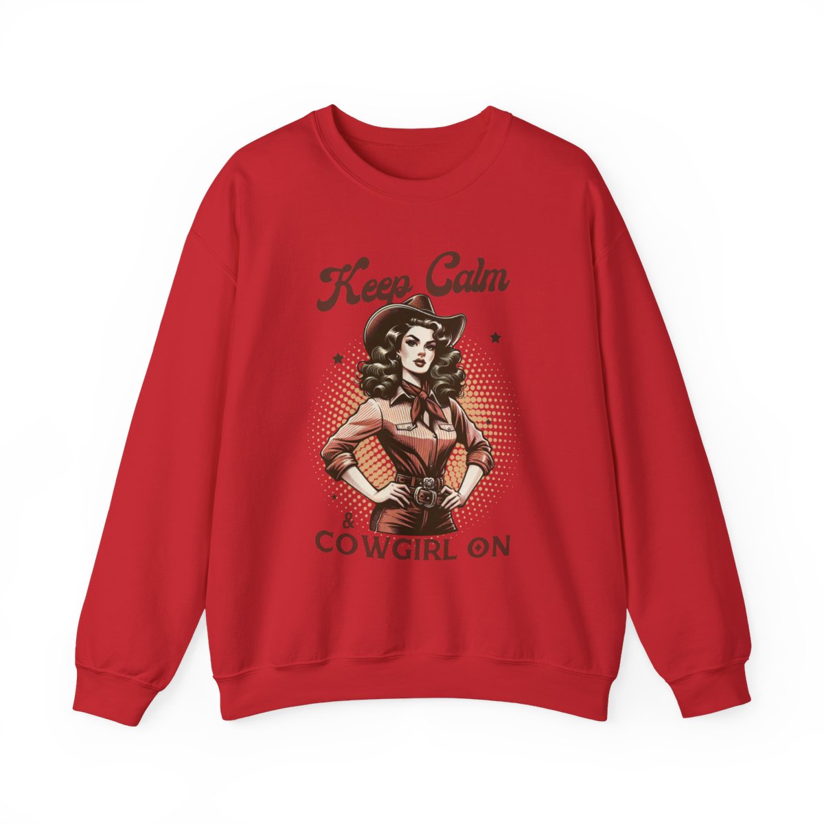 Keep Calm & Cowgirl On Western Sweatshirt - funny sweatshirt by Cheeky Business