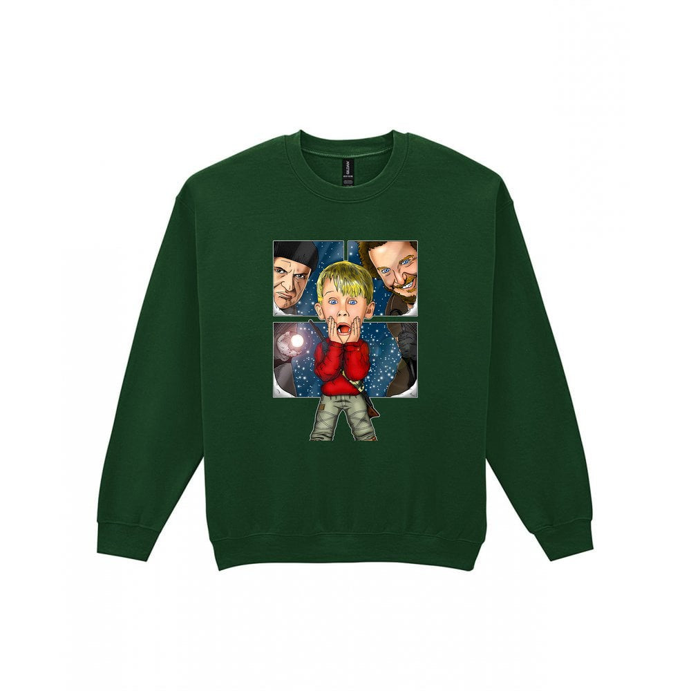 Kid Home For Christmas T-Shirt & Sweatshirt Sweatshirt in Forest Green