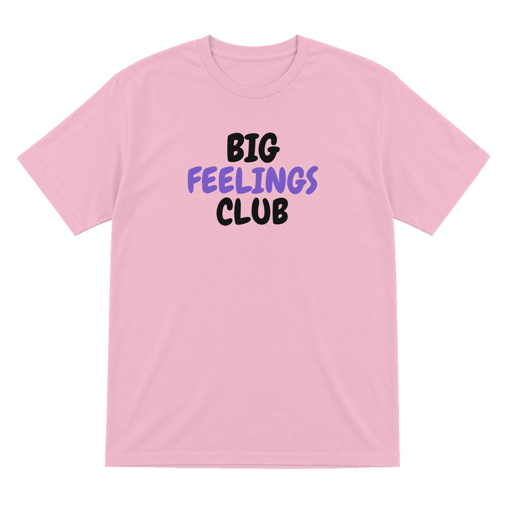 Kids Big Feelings Club T-Shirt, Sweatshirt & Hoodie T-Shirt in Light Pink