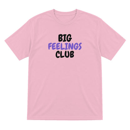 Kids Big Feelings Club T-Shirt, Sweatshirt & Hoodie T-Shirt in Light Pink