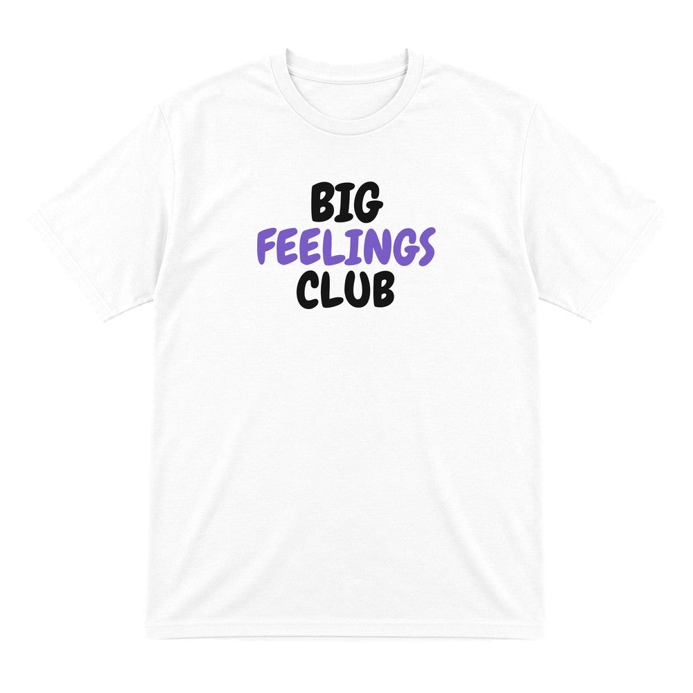 Kids Big Feelings Club T-Shirt, Sweatshirt & Hoodie T-Shirt in White