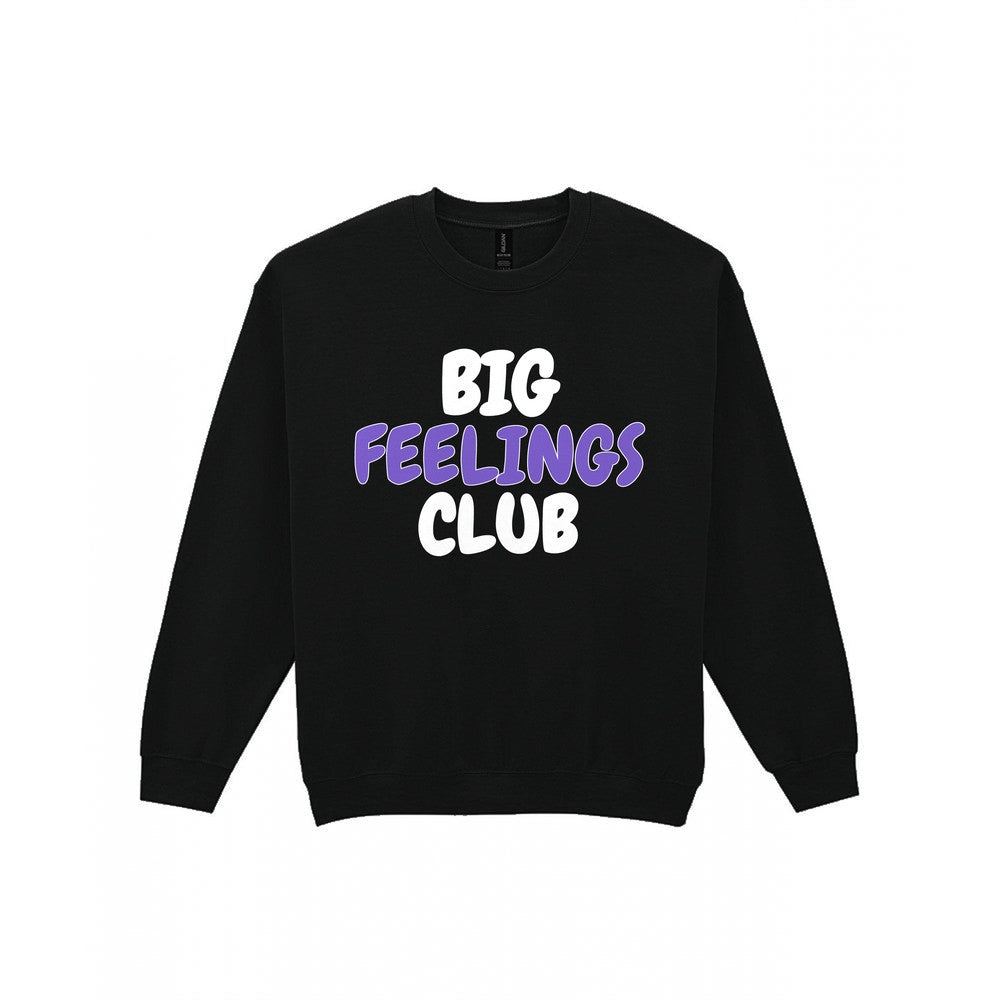 Kids Big Feelings Club T-Shirt, Sweatshirt & Hoodie Sweatshirt in Black