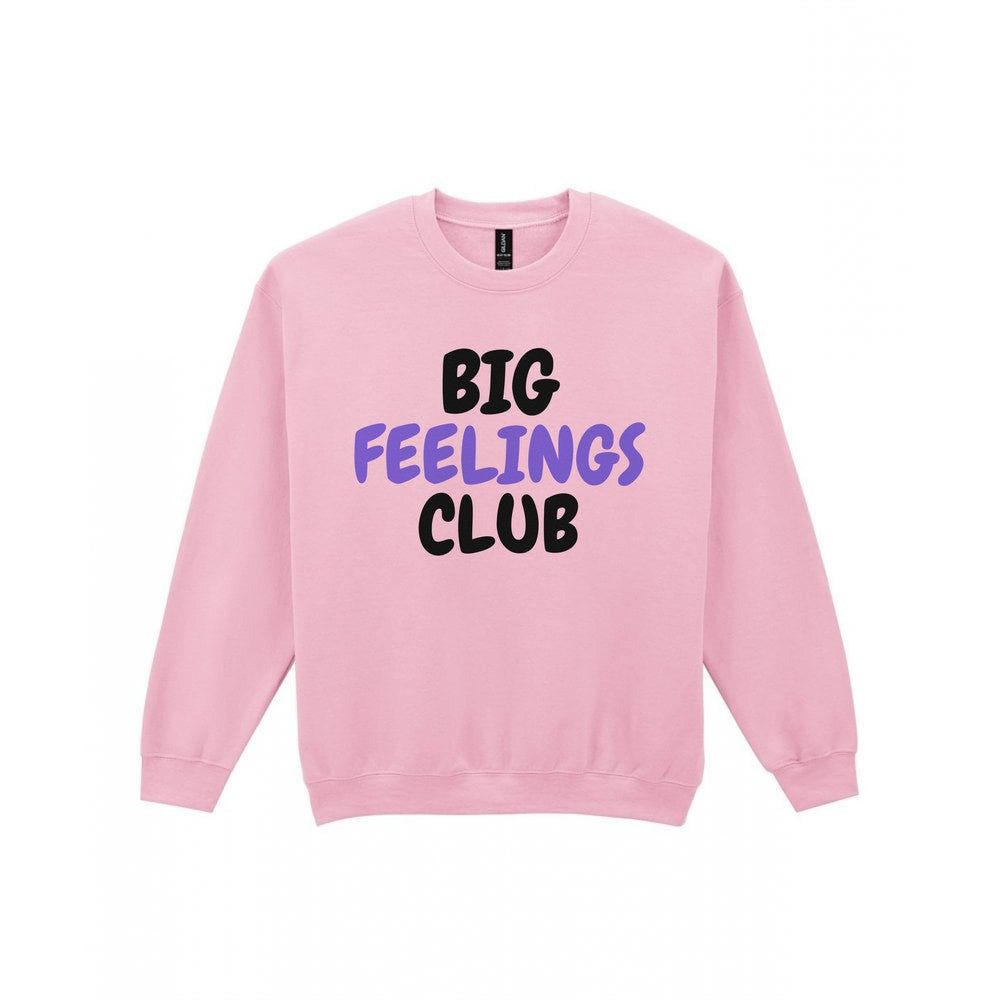 Kids Big Feelings Club T-Shirt, Sweatshirt & Hoodie Sweatshirt in Light Pink