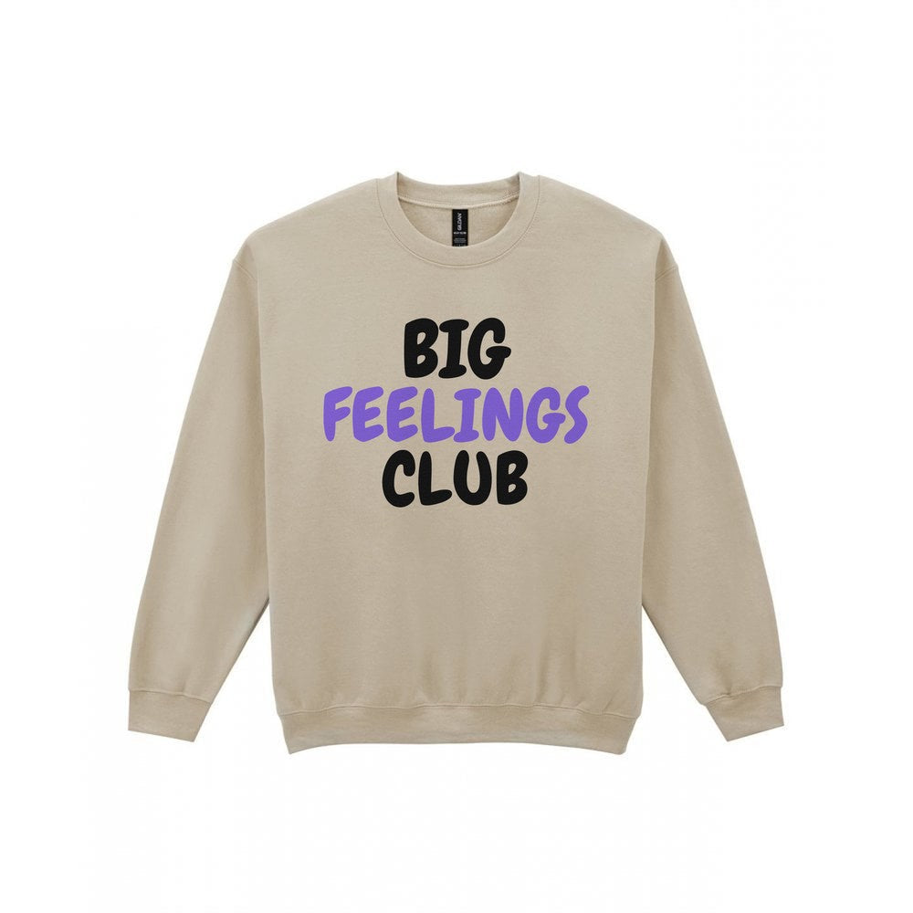 Kids Big Feelings Club T-Shirt, Sweatshirt & Hoodie Sweatshirt in Sand