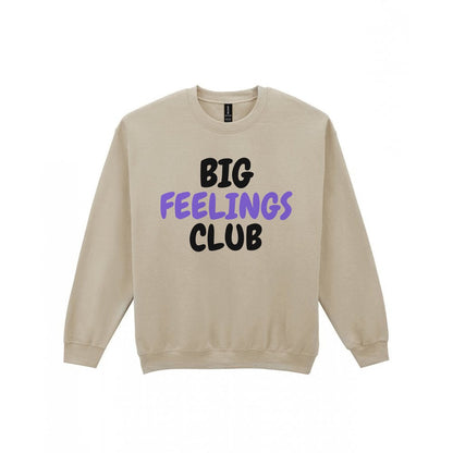 Kids Big Feelings Club T-Shirt, Sweatshirt & Hoodie Sweatshirt in Sand