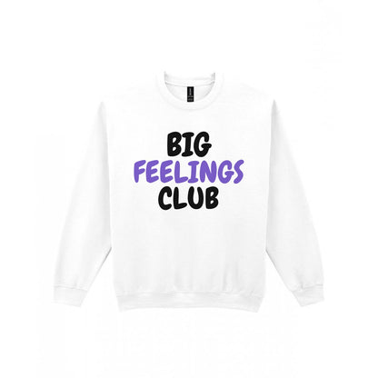 Kids Big Feelings Club T-Shirt, Sweatshirt & Hoodie Sweatshirt in White