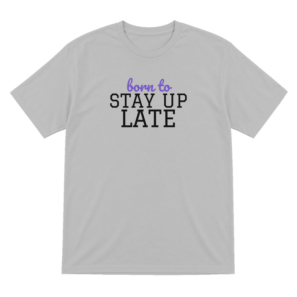 Kids Born To Stay Up Late T-Shirt, Sweatshirt & Hoodie T-Shirt in Sport Grey