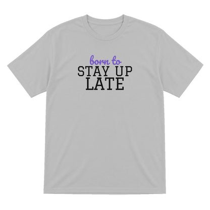 Kids Born To Stay Up Late T-Shirt, Sweatshirt & Hoodie T-Shirt in Sport Grey