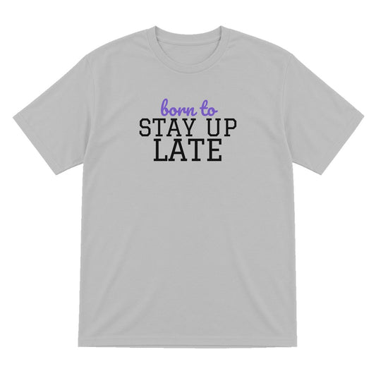 Kids Born To Stay Up Late T-Shirt, Sweatshirt & Hoodie T-Shirt in Sport Grey