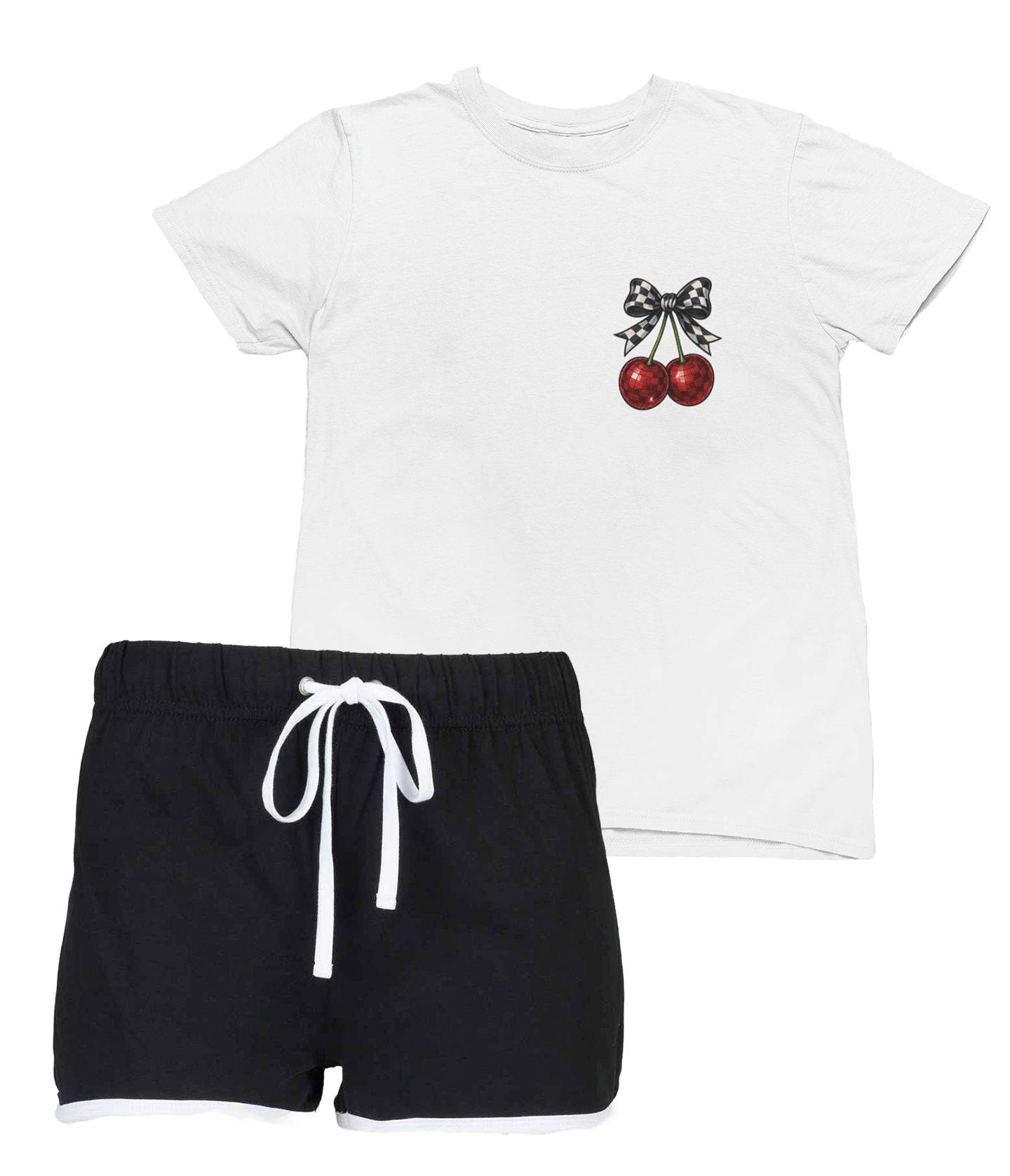 kids cherry t-shirt & shorts set t-shirt front product image