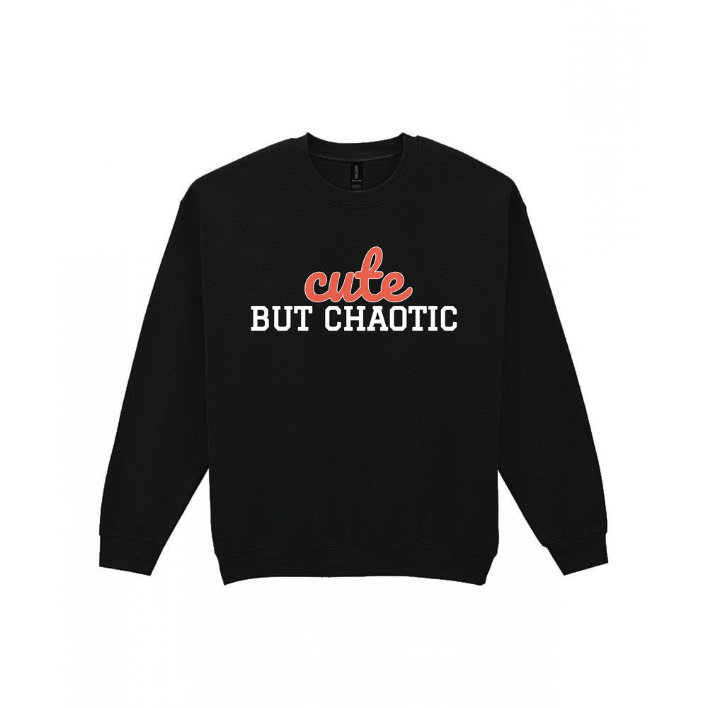 Kids Cute But Chaotic T-Shirt, Sweatshirt & Hoodie Sweatshirt in Black