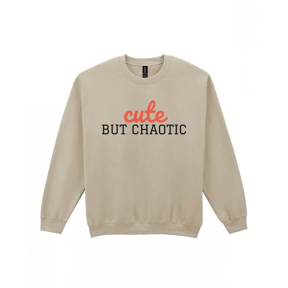 Kids Cute But Chaotic T-Shirt, Sweatshirt & Hoodie Sweatshirt in Sand
