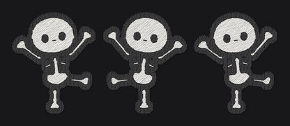 Kids Dancing Skeletons Embroidered Sweatshirt embroidery close-up
