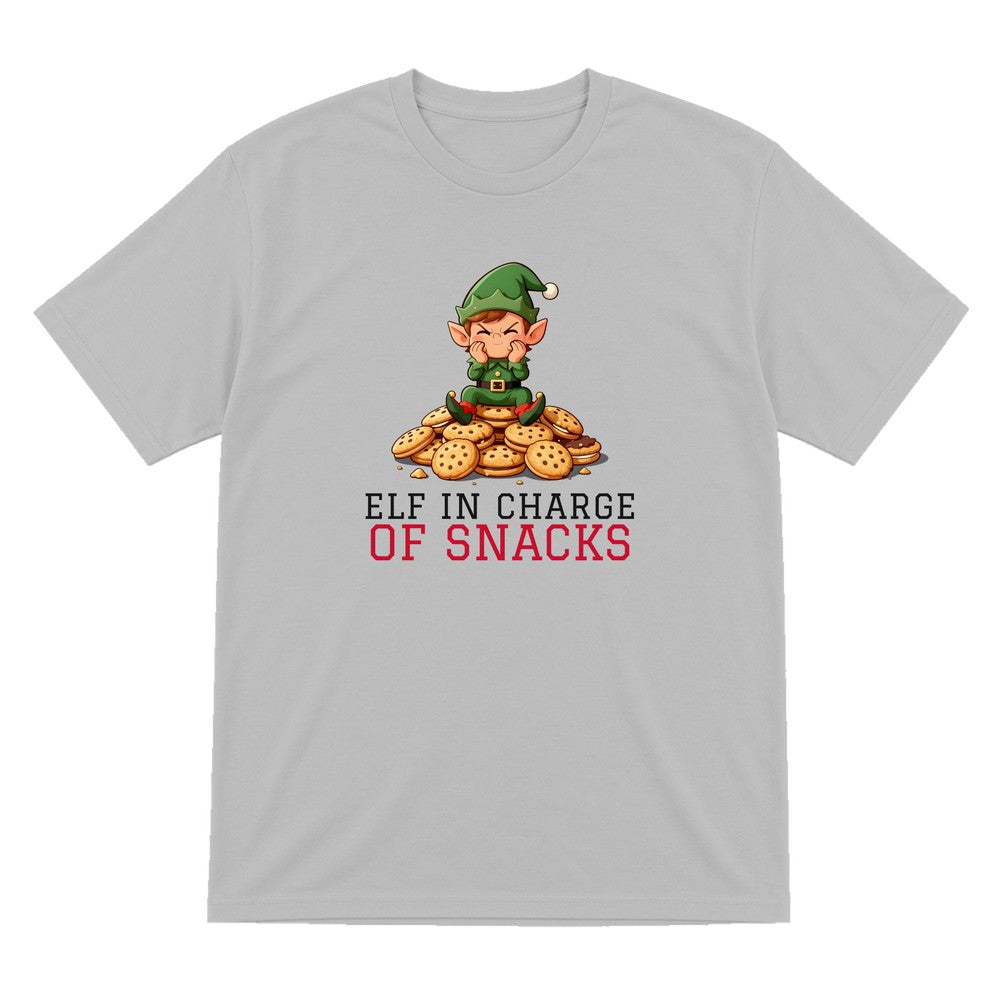 Kids Elf In Charge Of Snacks Christmas T-Shirt & Jumper T-Shirt in Sport Grey