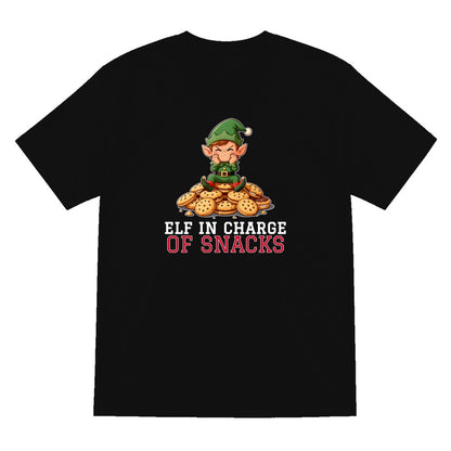 Kids Elf In Charge Of Snacks Christmas T-Shirt & Jumper T-Shirt in Black