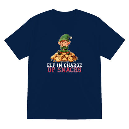 Kids Elf In Charge Of Snacks Christmas T-Shirt & Jumper T-Shirt in Navy