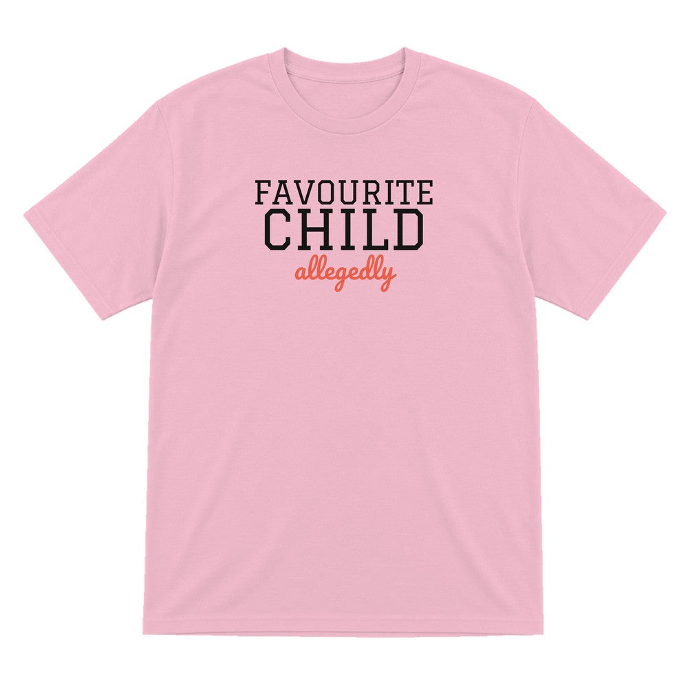 Kids Favourite Child Allegedly T-Shirt, Sweatshirt & Hoodie T-Shirt in Light Pink