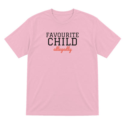 Kids Favourite Child Allegedly T-Shirt, Sweatshirt & Hoodie T-Shirt in Light Pink