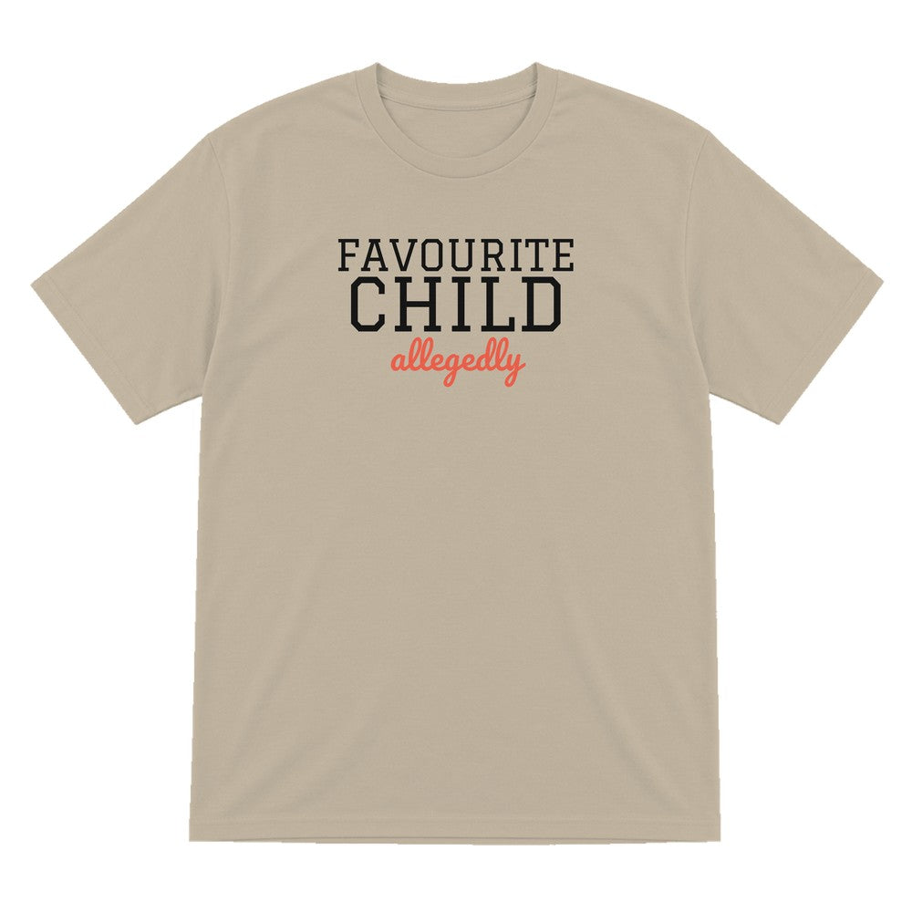 Kids Favourite Child Allegedly T-Shirt, Sweatshirt & Hoodie T-Shirt in Sand