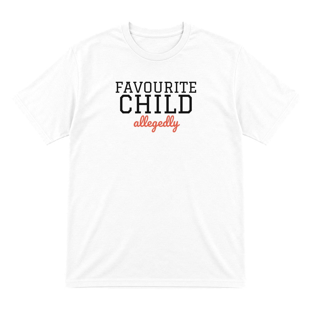 Kids Favourite Child Allegedly T-Shirt, Sweatshirt & Hoodie T-Shirt in White