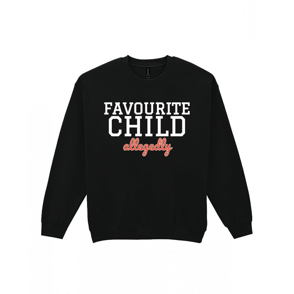 Kids Favourite Child Allegedly T-Shirt, Sweatshirt & Hoodie Sweatshirt in Black