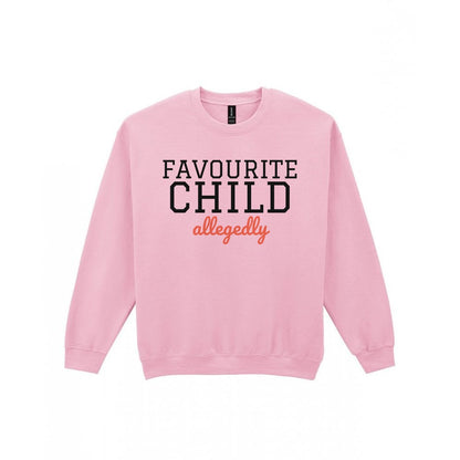 Kids Favourite Child Allegedly T-Shirt, Sweatshirt & Hoodie Sweatshirt in Light Pink