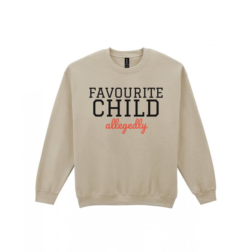 Kids Favourite Child Allegedly T-Shirt, Sweatshirt & Hoodie Sweatshirt in Sand