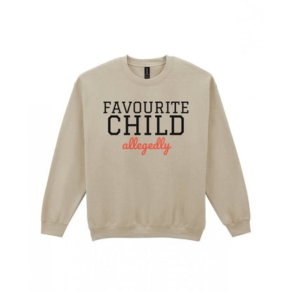 Kids Favourite Child Allegedly T-Shirt, Sweatshirt & Hoodie Sweatshirt in Sand