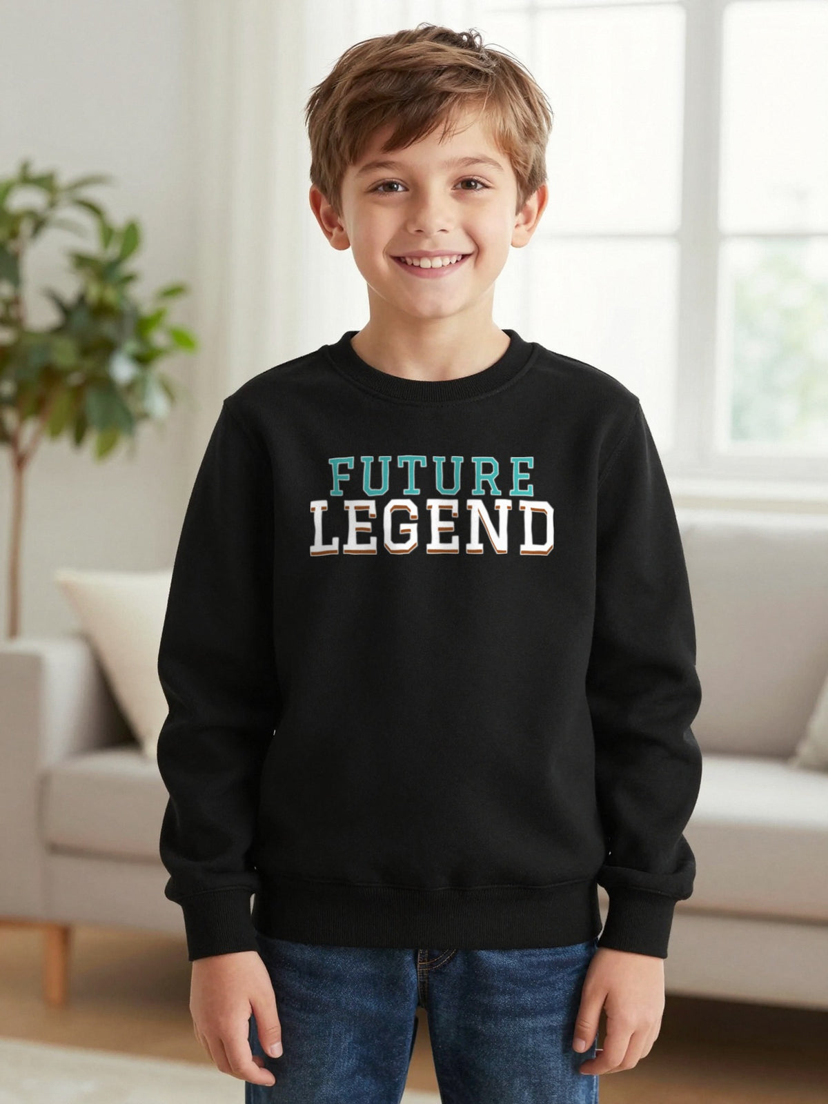 Kids Future Legend T-Shirt, Sweatshirt & Hoodie worn by a child, another colour