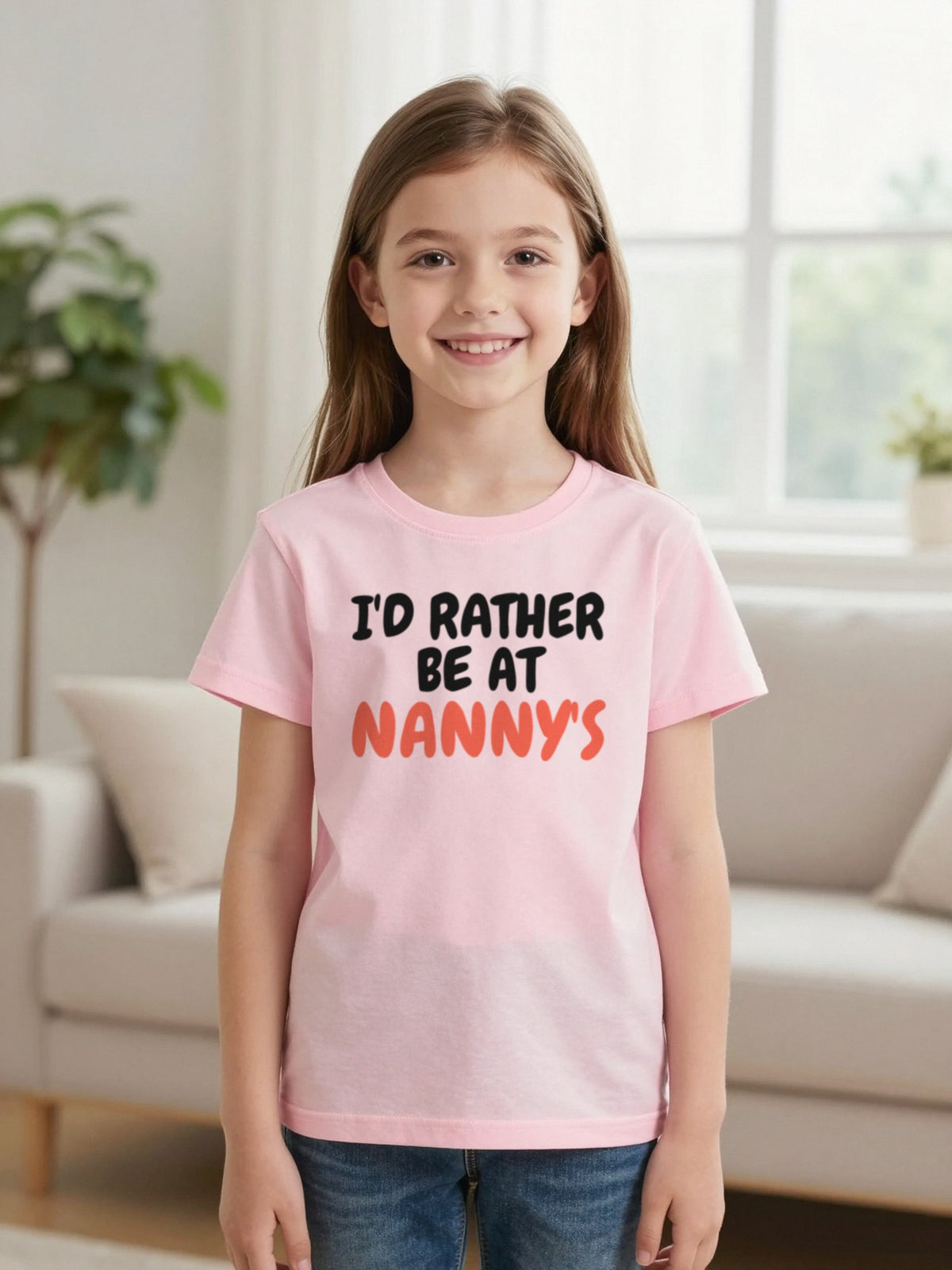 Kids I'd Rather Be At Nanny's T-Shirt, Sweatshirt & Hoodie worn by a child