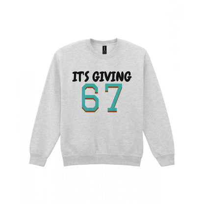 Kids It's Giving 67 T-Shirt, Sweatshirt & Hoodie Sweatshirt in Sport Grey