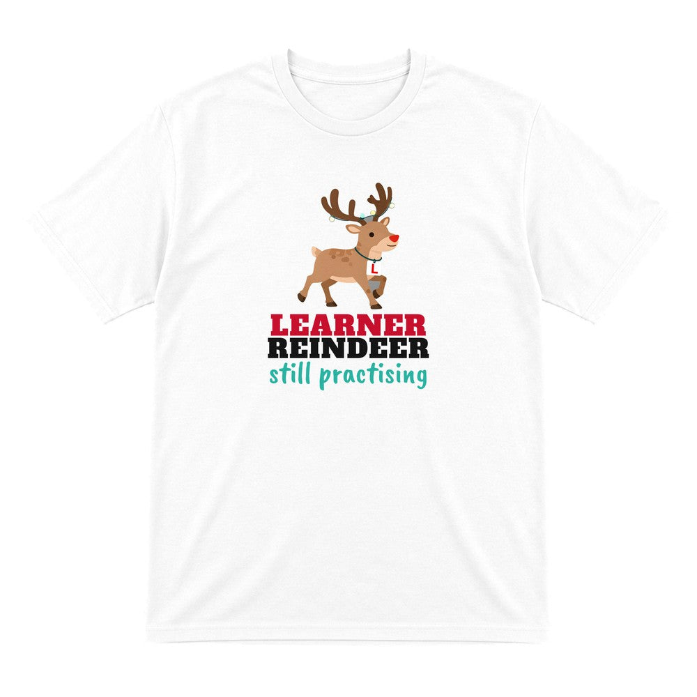 Kids Learner Reindeer Christmas T-Shirt & Jumper T-Shirt in White